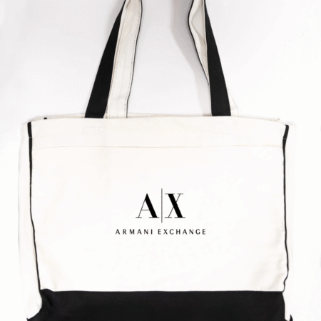 Armani Exchange A|X Logo Canvas Tote Bag