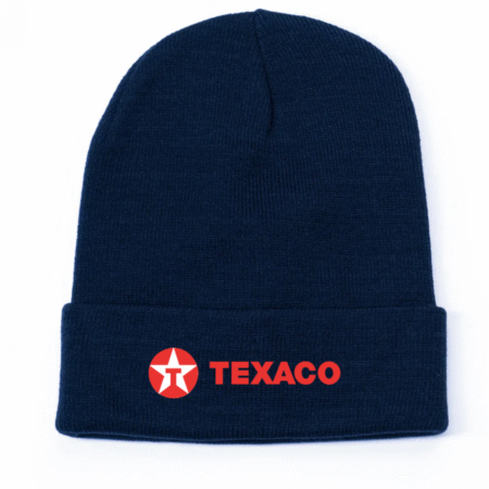 Texaco Logo Inspired Knit Beanie Hat