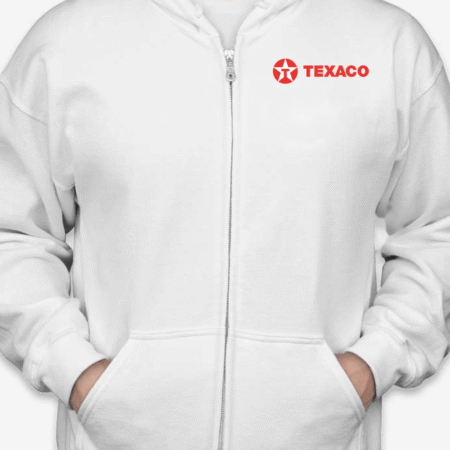 Texaco Logo Inspired Zip-Up Hoodie