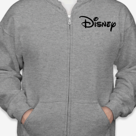Disney Logo Inspired Zip-Up Hoodie