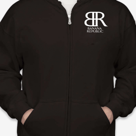 Banana Republic Logo Inspired Zip-Up Hoodie