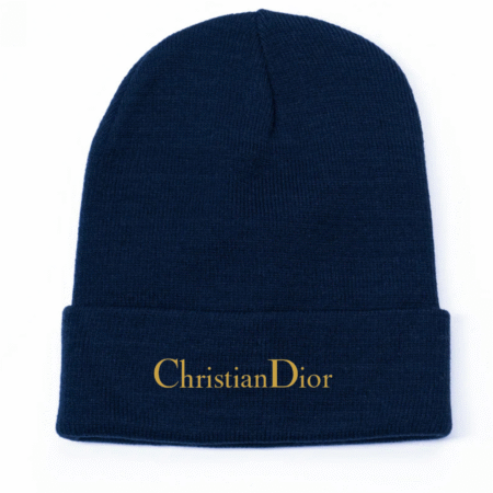 Christian Dior Logo Inspired Knit Beanie Hat