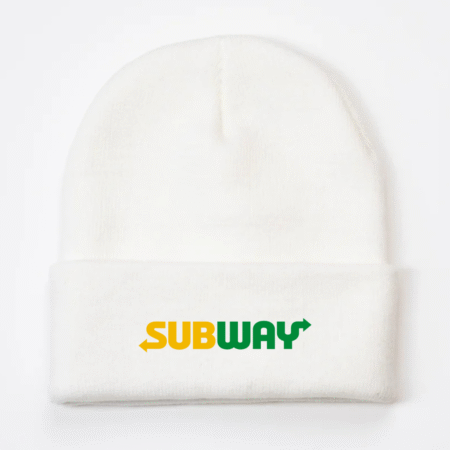 Subway Logo Inspired Knit Beanie Hat