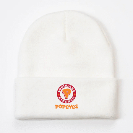 Popeyes Logo Inspired Knit Beanie Hat