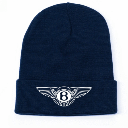 Bentley Logo Inspired Knit Beanie Hat
