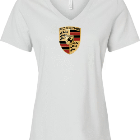 Women’s Porsche Crest Logo V-Neck T-Shirt