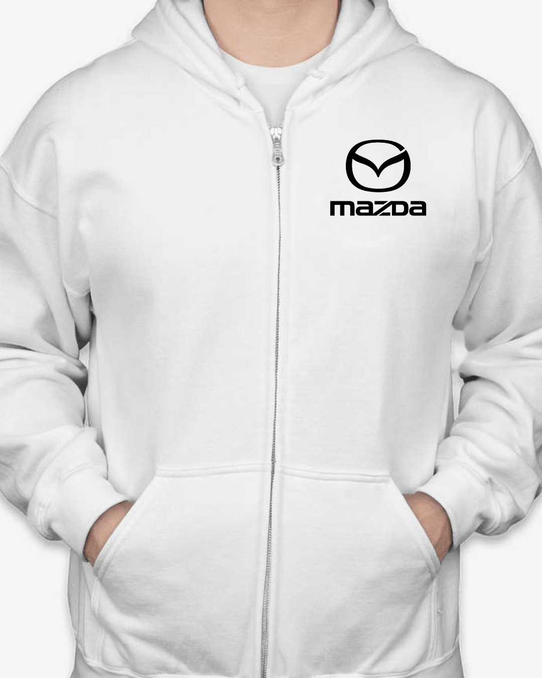 Mazda Logo Inspired Zip-Up Hoodie