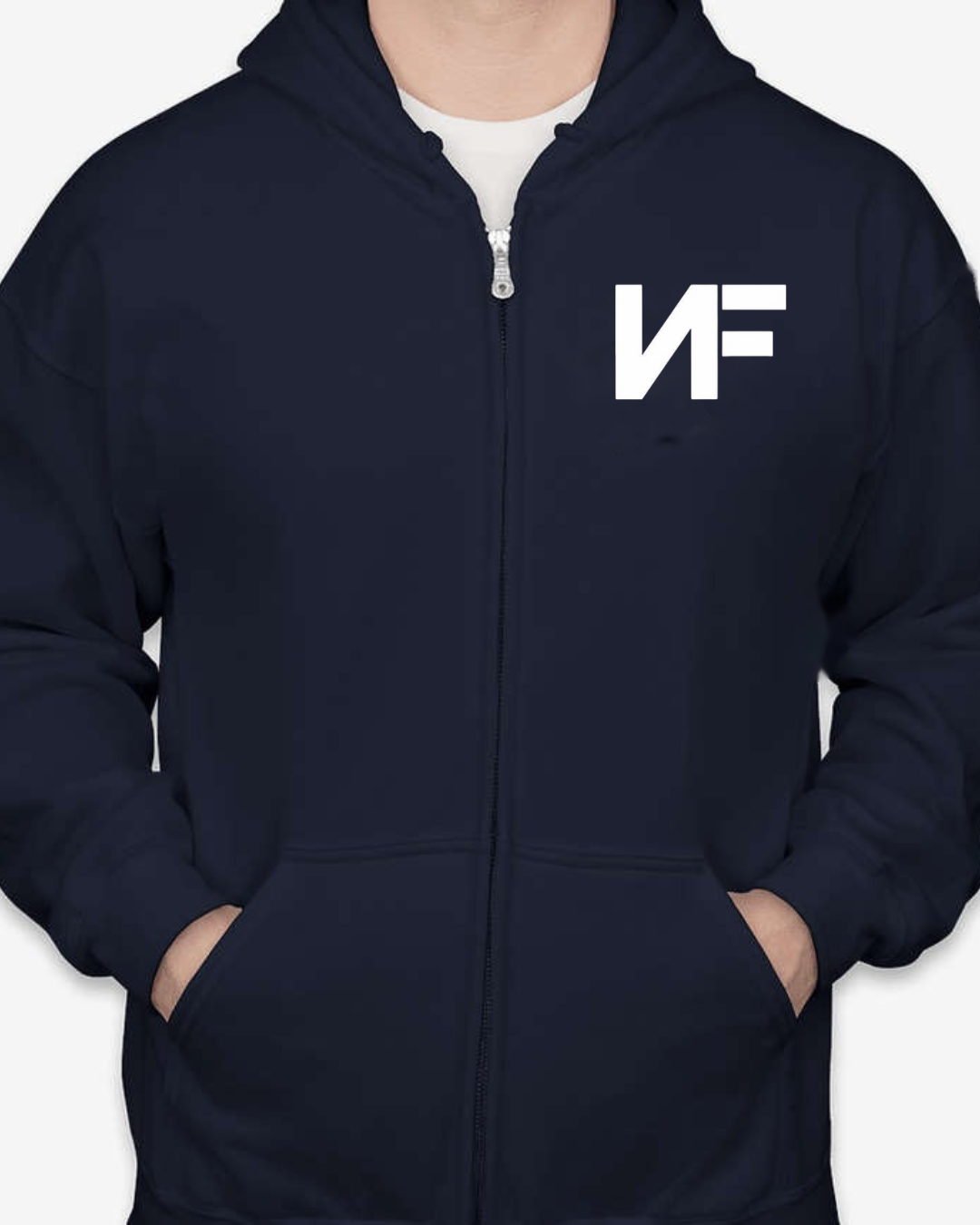 NF Logo Inspired Zip-Up Hoodie